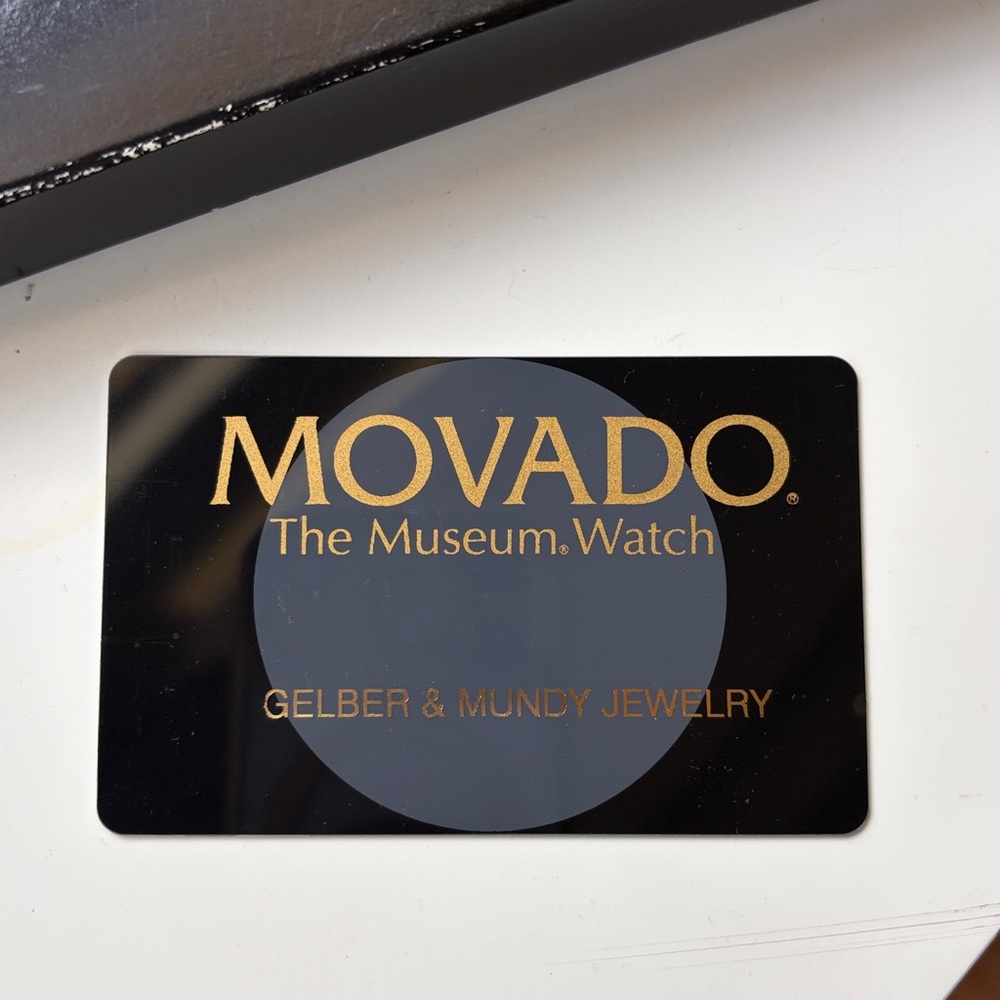 Movado Black and Gold Men's Watch - Picture 8 of 8